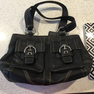 Black Leather Coach Purse